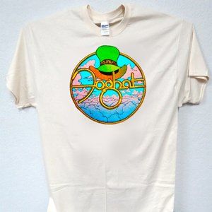 FOGHAT, VINTAGE MUSIC, BANDS COOL MENS IVORY TEE T-507